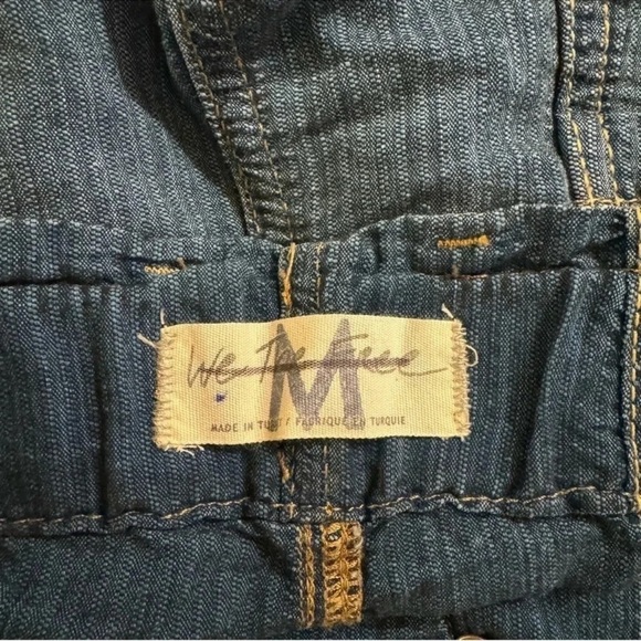 New Free People Angelo Denim Pull On Jeans Pants Drawstring Slouchy We The Free - Picture 11 of 14